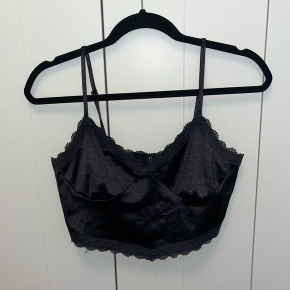 Satin Cropped Cami - Picture 2 of 4